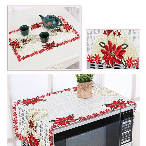 Red christmas tablecloth - red,