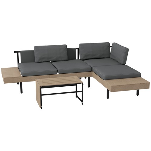 Piece shape garden sofa - 3-piece,