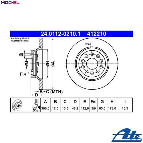 Brake disc 0112 0210 - brake,