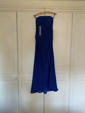 Goya London Royal Blue Prom/ Evening Strapless Dress - Size 8