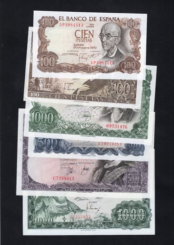 Spain banknotes set 100,100