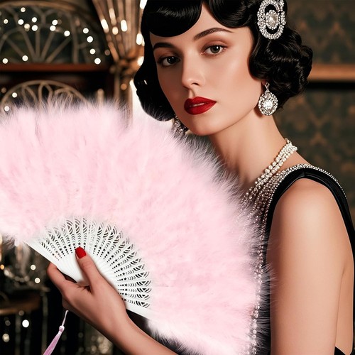 Marabou feather fans handheld - fans,