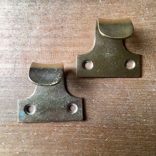 Pair brass sash - brass,
