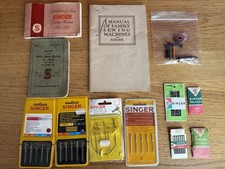 Bundle Vintage ALL Singer Sewing Machine Accessories Manuals Needles Bobbins x20