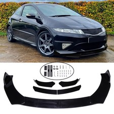 For Honda Civic FN2 Gloss Black Front Bumper Lip Body Kit Spoiler Chin Splitter