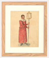 19th Century Italian School Watercolour - The Candle Holder