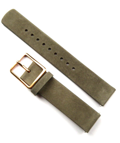 Watch strap leather gray - watch,