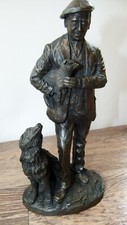 Heredities Cold-Cast Bronze, Standing Shepherd holding lamb