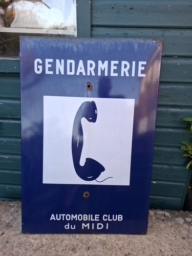 Vintage french enamel sign - french,