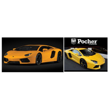 LAMBORGHINI AVENTADOR YELLOW KIT 1:8 Pocher Road Car Action Figure New