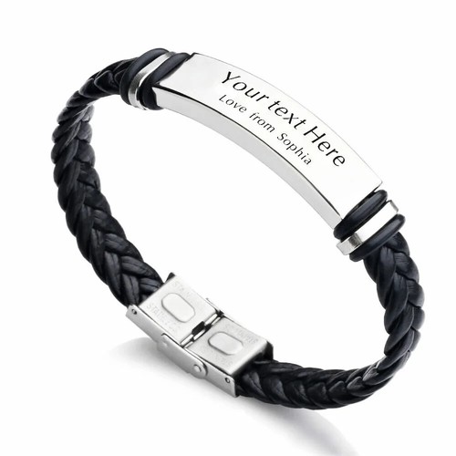 Personalised mens leather - mens,