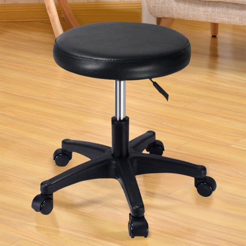 Leather rolling stool - pu,