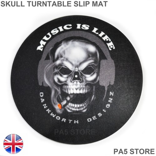 Turntable slipmat skull - turntable,