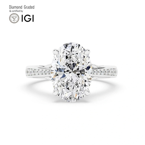 Oval diamond engagement - diamond, ring