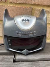 Batman AM/FM Radio Alarm Clock With Time & Batman Projection - Tested KSM6007