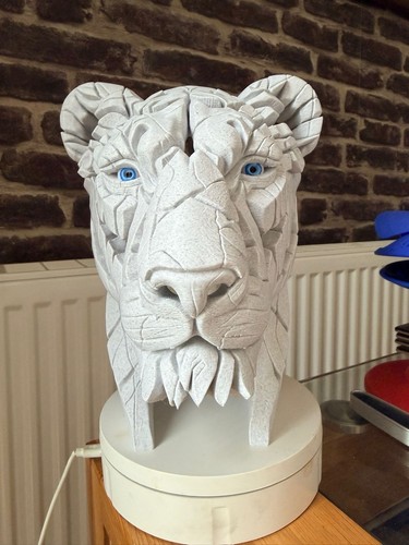 Lioness head sculpture