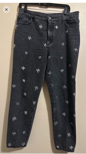 Chanel logo embroidered denim - logo,