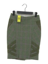 Liberty Freedom Women's Mini Skirt UK 8 Green Wool with Viscose Mini