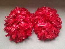 Genuine Pair of Red Cheer Leading Poms Poms From Future Cheer.