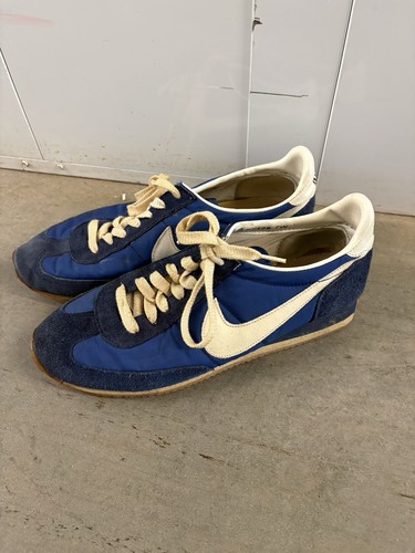 Vintage 80s blue suede nike - blue,