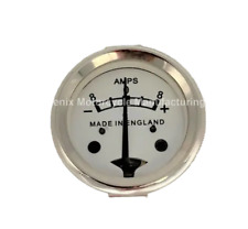 LUCAS STYLE 8-0-8 AMMETER - WHITE DIAL - FITS BSA NORTON TRIUMPH