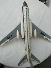 Toy Airplane TU-104 Aeroflot Russian Metal Old Vintage Soviet Plane 1979 Vintage