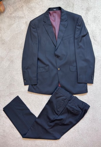 Balmain black wool suit mens - balmain,