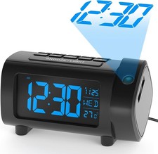 180° Projection Alarm Clock