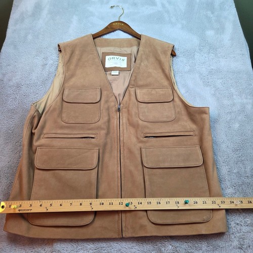 Orvis suede leather - leather, vest