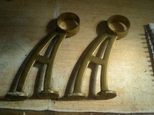 2 brass bannister / foot rail holders
