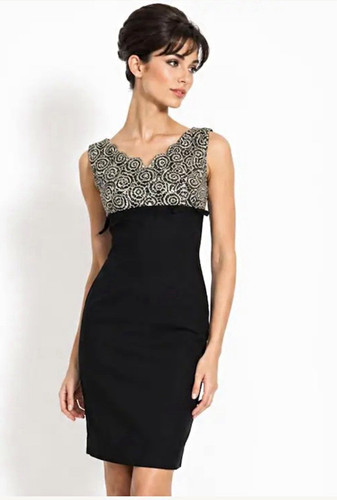 Vintage 60s black lace - 60s, bodice
