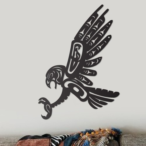 Tribal animal hawk native - hawk,