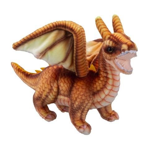 Dragon brown soft toy - soft,