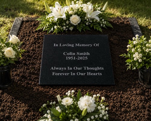 Personalised granite grave - personalised,