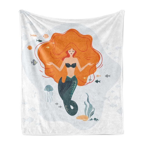 Mermaid soft flannel - mermaid, fleece