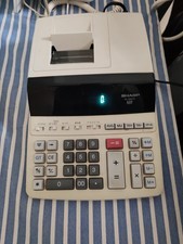 Sharp EL-2607P Electronic Printing Calculator White Tested Working