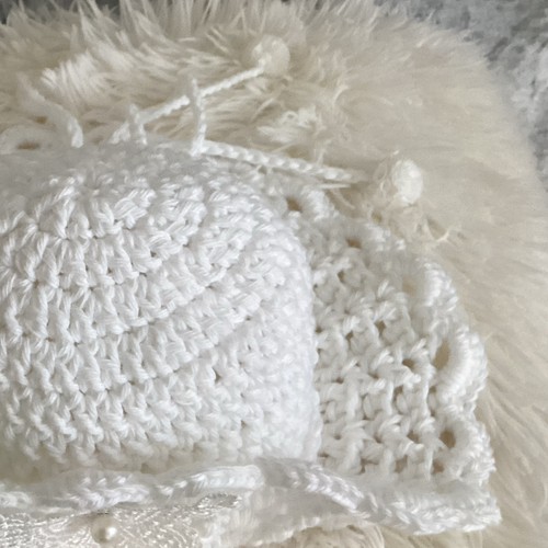 Handmade white crochet newborn - handmade,