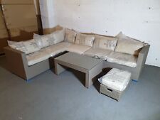 Brown Corner Recliner Rattan Sofa - Minor Issues