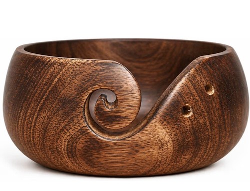 Handcrafted wooden yarn bowl - handcrafted,