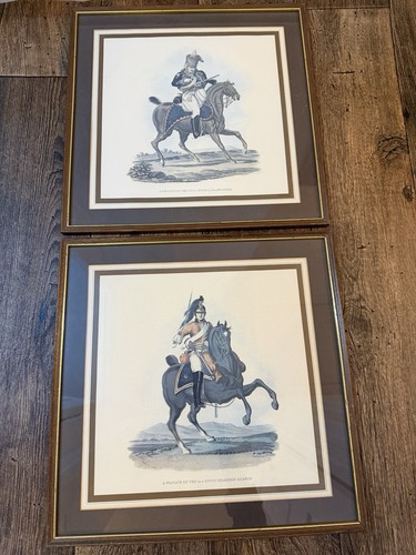 Pair vintage framed - framed, british