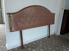 Meredew double bed wood headboard with upholstered button cover