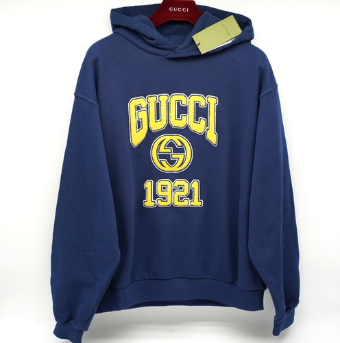Gucci mens hoodie blue - hoodie,