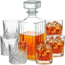 7 Piece Whiskey Decanter Set