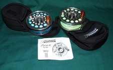 Pflueger Trion 4" large arbor salmon fly reel & s/spool & 2 lines  cases leaflet