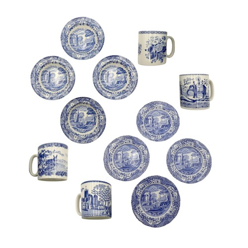 Spode blue room 12pc vtg - blue,