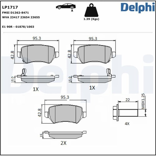 Disc brake pad set - disc,