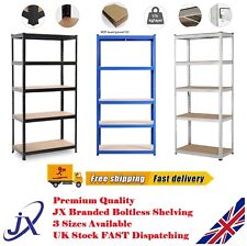5 Tier Racking Heavy Duty Garage Shelving Storage Shelves Boltless Steel Unit