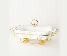 Chafing Dish Ceramic White