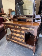 Antique Victorian Dressing Chest with Mirror In Nice Condition
