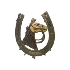 Vintage Brass Horse with Horseshoe Key Holder Made In England
